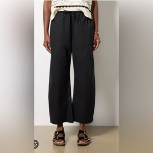 Pistola Theo drawstring curve cotton pant black size M